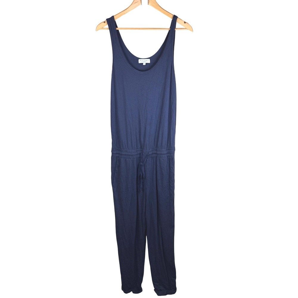 Michael Stars‎ Navy Blue Tank Style Wide Leg Jumpsuit Women's XL Comfy Stretchy
